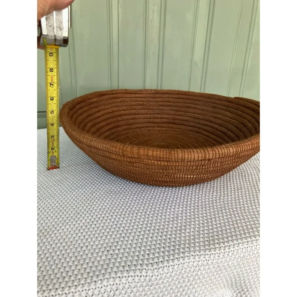 collectible Native woven coiled pine needle basket